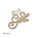109811, BUT GOLD PAVE RHINESTONE BROOCH PIN