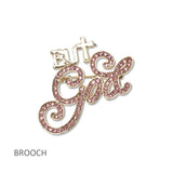 109811, BUT GOLD PAVE RHINESTONE BROOCH PIN