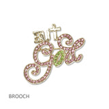 109811, BUT GOLD PAVE RHINESTONE BROOCH PIN