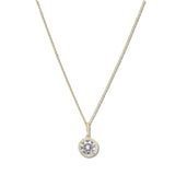 109813, ROUND CUBIC ZIRCONIA PENDANT NECKLACE