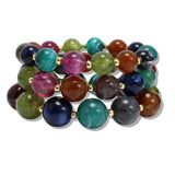109849, RESIN BALL BEADED MULTI LAYERED STRETCH BRACELET