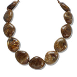 109852, GEOMETRIC AGATE STONE BEADED NECKLACE