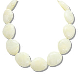 109852, GEOMETRIC AGATE STONE BEADED NECKLACE