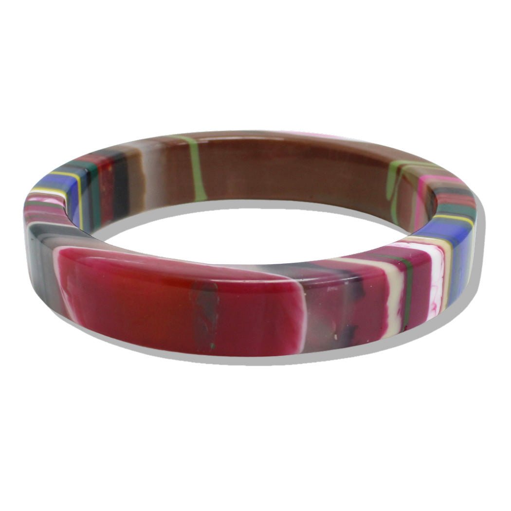 109878, ROUND MULTI STRIPE RESIN ACRYLIC BANGLE BRACELET – GOOD ...