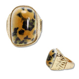 109879, LEOPARD ANIMAL PRINT BOLD STRETCH RING