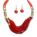 109881, MOLTEN WAVE BOLD RESIN ACRYLIC NECKLACE