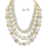 109882, MULTI STRAN PEARL CHAIN NECKLACE