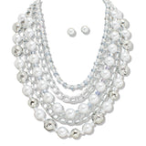 109882, MULTI STRAN PEARL CHAIN NECKLACE