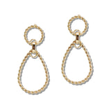 109889, CUTOUT TEXTURED TEARDROP DANGLE EARRING