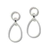 109889, CUTOUT TEXTURED TEARDROP DANGLE EARRING