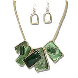 109917, ENAMEL GEOMETRIC STATEMENT NECKLACE