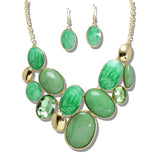 109919, ELEGANT MARBLED STATEMENT NECKLACE