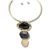 109922, GEOMETRIC RESIN CELLULOID ACETATE NECKLACE