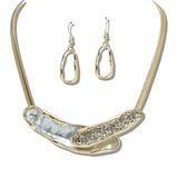 109924, ELEGANT ABSTRACT LAYERED NECKLACE