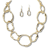 109929, HAMMERED OPEN LINK STATEMENT NECKLACE
