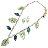 109331, LONG LEAF ACRYLIC ACCENT CHARM NECKLACE