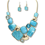 109934, GEOMETRIC RESIN STATEMENT NECKLACE