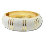 109940, ENAMEL ROUND HINGED BANGLE BRACELET