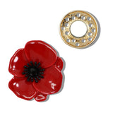 109977, ENAMEL FLOWER MAGNETIC PIN BROOCH