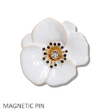 109977, ENAMEL FLOWER MAGNETIC PIN BROOCH
