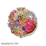 109978, LEAF VINES BUMBLE BEE ENAMEL MAGNETIC PIN BROOCH