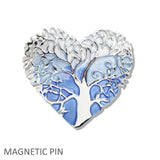 109980, HEART TREE OF LIFE MAGNETIC PIN BROOCH