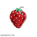 109982, ENAMEL STRAWBERRY MAGNETIC PIN BROOCH