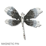 109984, ENAMEL DRAGONFLY MAGNETIC PIN BROOCH