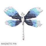 109984, ENAMEL DRAGONFLY MAGNETIC PIN BROOCH