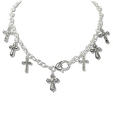 109990, CROSS MULTI CHARM NECKLACE