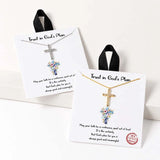 Trust In Gods Plan Pave CZ Cross Pendant Necklace – Gold · BMN00203 GDCRY 10