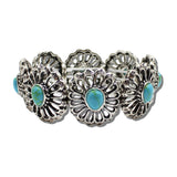 Western Openwork Stone Stretch Bracelet – Silver Burnished/Turquoise · BB04466-SBTQ_MO 10