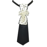 SF-0479-WH 10 · Pearl Beaded Bow Tie Necklace – White