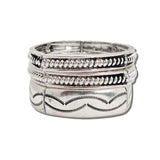 Western Stacked Twisted Rope Stretch Bracelet Set – Silver Burnished · JB1244-SB_JOL 10