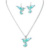 110005, HUMMINGBIRD ENAMEL PENDANT NECKLACE