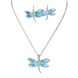 110006, DRAGONFLY ENAMEL PENDANT NECKLACE
