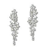 110012, MULTI SHAPED RHINESTONE EVENING DANGLE EARRING