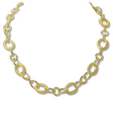 110023, TEXTURED LINK CHAIN NECKLACE