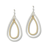 110035, TEXTURED DOUBLE TEARDROP DANGLE EARRING