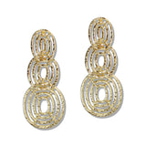 110045, GEOMETRIC CUTOUT OVAL SHAPE DROP EARRING