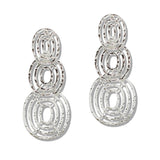 110045, GEOMETRIC CUTOUT OVAL SHAPE DROP EARRING