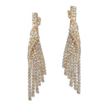 110058, PAVE CRYSTAL RHINESTONE DROP EARRING