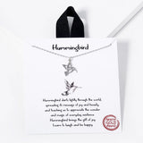 110065, HUMMINGBIRD DAINTY CUTOUT BIRD PENDANT NECKLACE