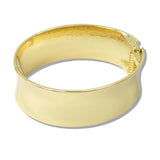 110103, WIDE POLISHED HINGED BANGLE BRACELET