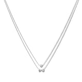 110108, DAINTY HEART DOUBLE LAYERED NECKLACE