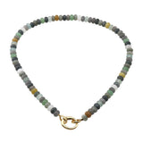 Carabiner Clip Natural Stone Semi Precious Stone Beaded Necklace - view 7