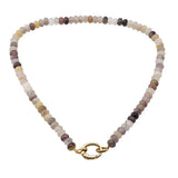 Carabiner Clip Natural Stone Semi Precious Stone Beaded Necklace - view 8