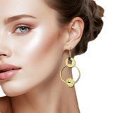 110117, BALL ACCENT ROUND DROP DANGLE EARRING