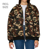 110130, SILVER BLING STUDDED CAMOUFLAGE PRINT HOODED JACKET