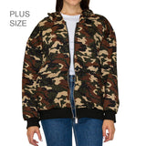 110130, SILVER BLING STUDDED CAMOUFLAGE PRINT HOODED JACKET